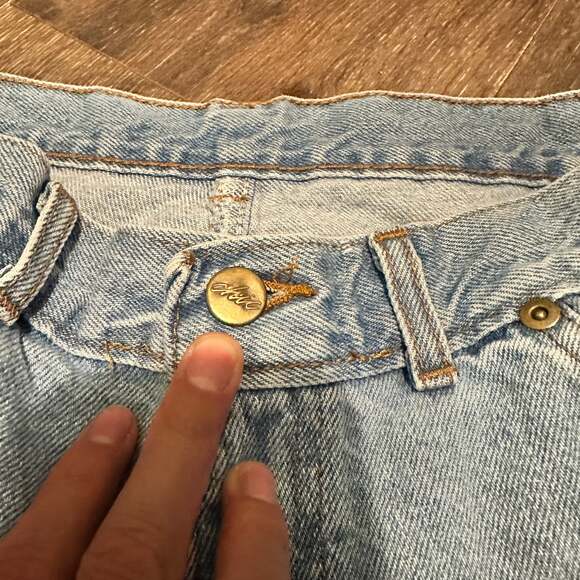 Chic Jean Denim Shorts High Waist VINTAGE Tag Size 18 - Picture 1 of 4